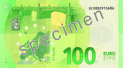 100euro back specimen